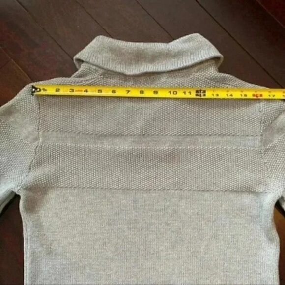RW&CO Men’s Sweater Pullover Shawl Collar Cotton Textured Knit Grey Small - Picture 7 of 14